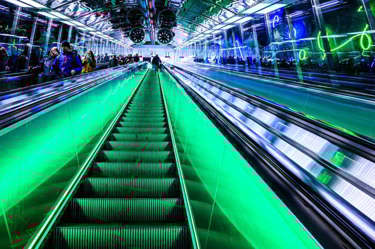 Kaisaniemi-metro-rullaportaat
