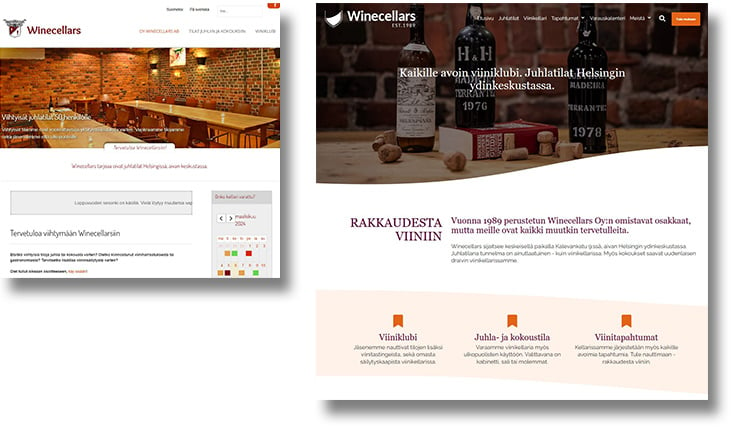 Winecellars-vanha-ja-uusi-verkkosivu